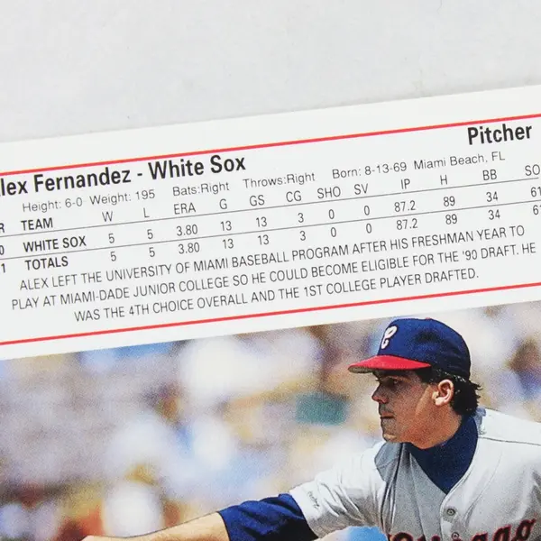 Lot of 6 1991 Upper Deck #645 Alex Fernandez Rookie Chicago White Sox NM