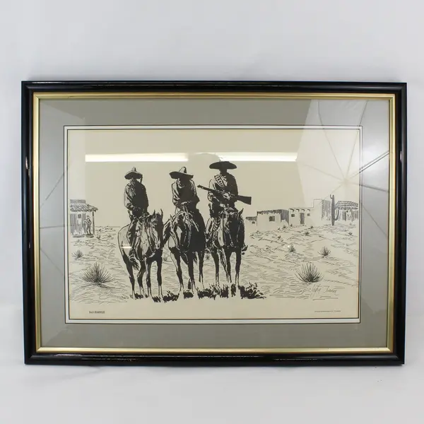 Clayton Turner Framed Mouth-Sketched Drawing Art Print Bad Hombres