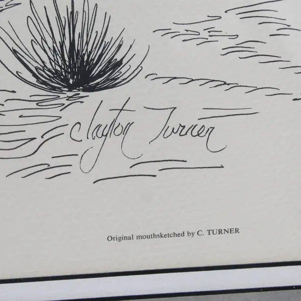 Clayton Turner Framed Mouth-Sketched Drawing Art Print Bad Hombres