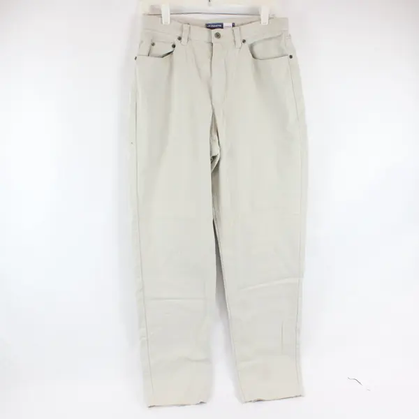 Liz Claiborne Jeans Womens 12 Beige Classic Fit Cotton Blend