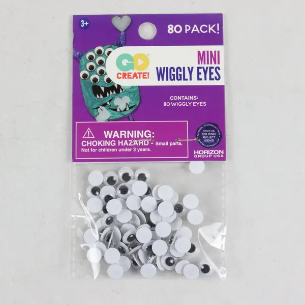 Lot of 3 Packs Googly Eyes Craft Supplies 12, 80, 150 Count 