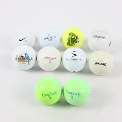 Lot of 10 Assorted Golf Balls Nike Spalding Pinnacle Flying Lady Used