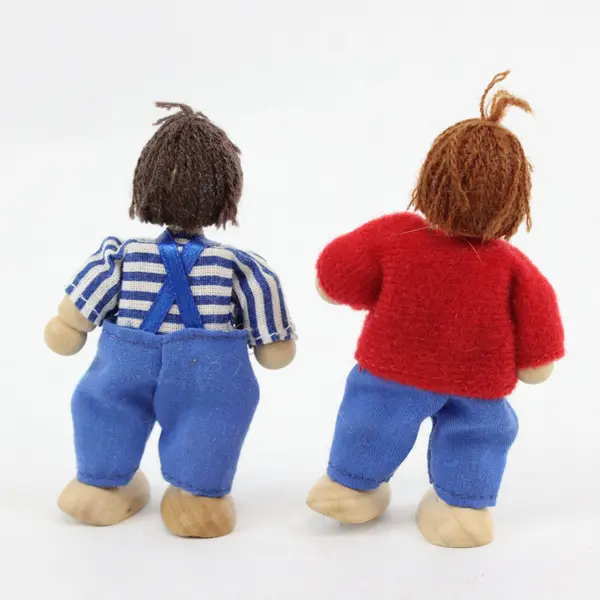 Vintage Lot of 2 Melissa & Doug Dollhouse Family Figures Wood