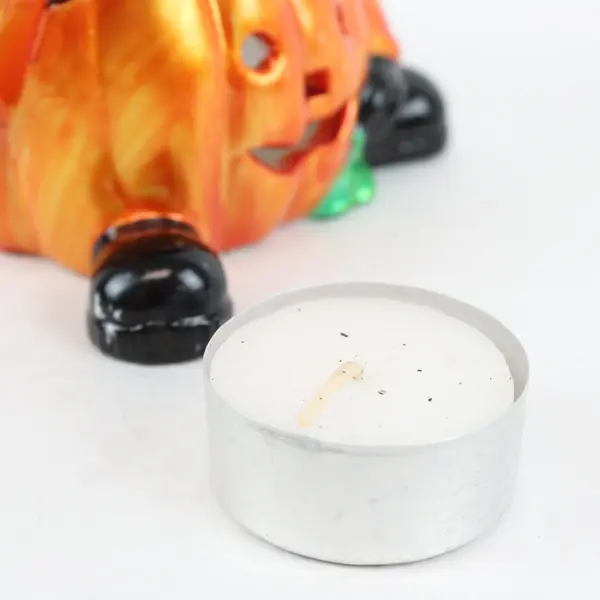 Tj Collection Ceramic Witch Pumpkin Ghosts Tealight Holder W/ Tea Light