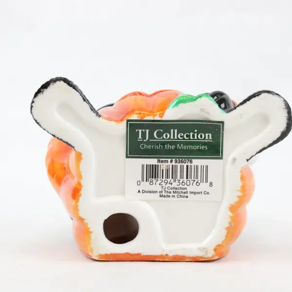 Tj Collection Ceramic Witch Pumpkin Ghosts Tealight Holder W/ Tea Light