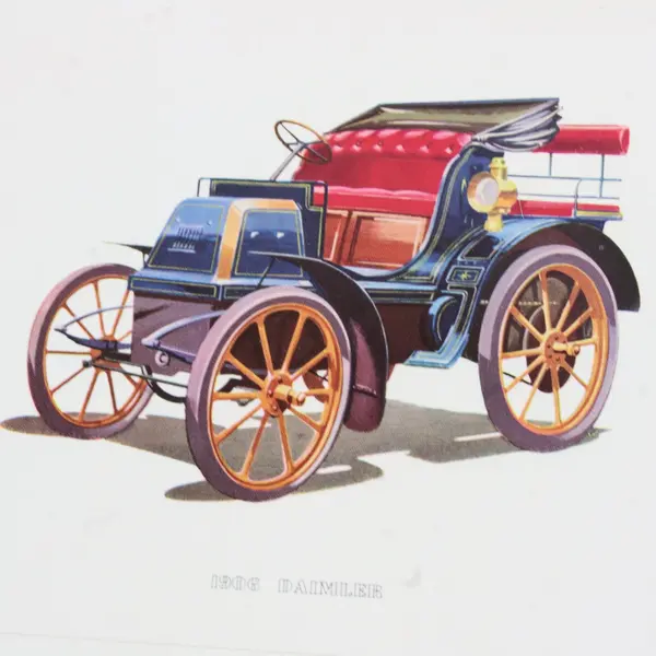 Vintage Win-El-Ware Classic Cars Large Coasters/Placemats Set of 6