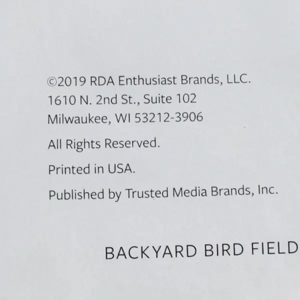 Birds & Blooms Backyard Bird Field Guide 2019 Magazine