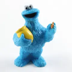 1997 Mattel Preschool Sesame Street Cookie Monster Collectible Figure PVC 3"