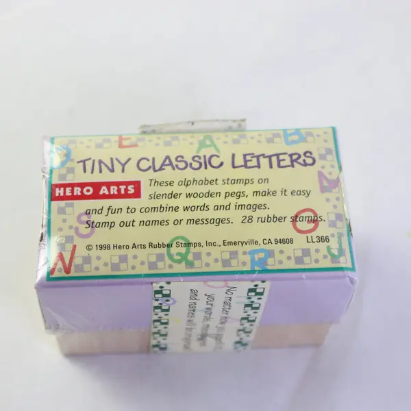 1998 Hero Arts Tiny Classic Letters Alphabet LL366 Rubber Stamp Lot