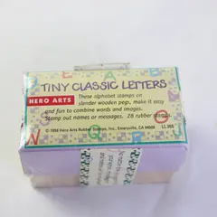 1998 Hero Arts Tiny Classic Letters Alphabet LL366 Rubber Stamp Lot