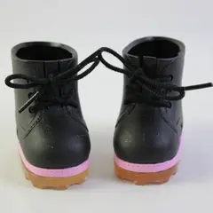 American Girl Doll 1998 Release Shoe Program RSP Boots Black Pink Rare