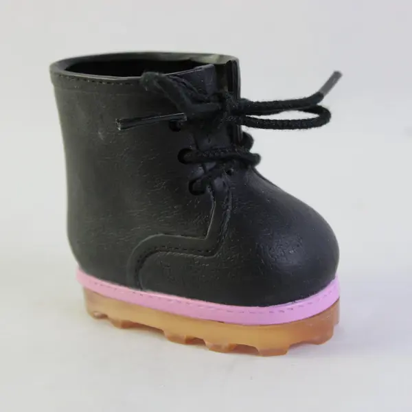 American Girl Doll 1998 Release Shoe Program RSP Boots Black Pink Rare