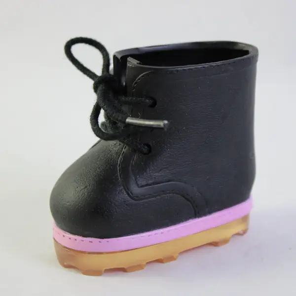 American Girl Doll 1998 Release Shoe Program RSP Boots Black Pink Rare