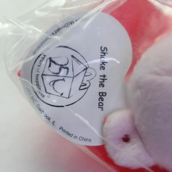 Shake The Bear #8 25th Anniversary  TY Teenie Beanie Baby 2004 McDonald's Sealed