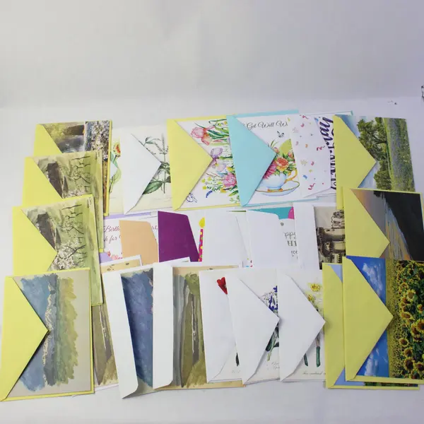 Mixed Lot of 25 Greeting Cards and Note Cards with Envelopes UNUSED