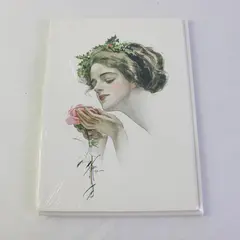 Set of 10 Harrison Fisher Society The Christmas Rose Greeting Cards NEW
