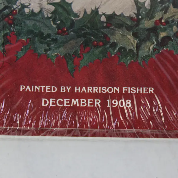 Set of 10 Harrison Fisher Society Christmas 1908 Illustration Greeting Cards NEW