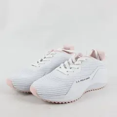 US Polo Assn NW10837 BLOOMI-K Womens Pink White Sneakers 7.5M