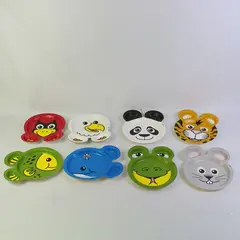 VTG Hefty Zoopals Animal Paper Plates Whale Bird Mouse Tiger Lot of 26
