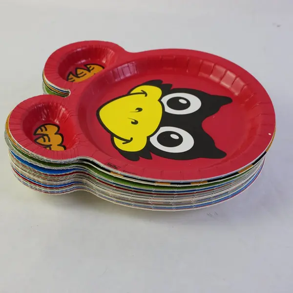 VTG Hefty Zoopals Animal Paper Plates Whale Bird Mouse Tiger Lot of 26