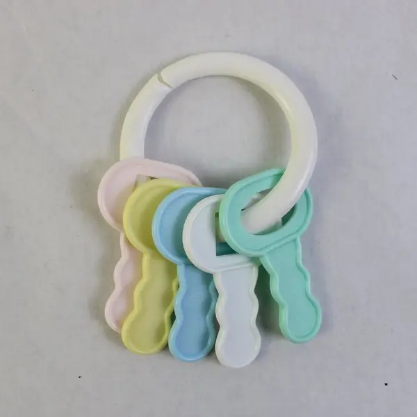 Crib Mates Baby Feeding Set 7 Piece Bottle Bib Brush Rattle Pre-Owned