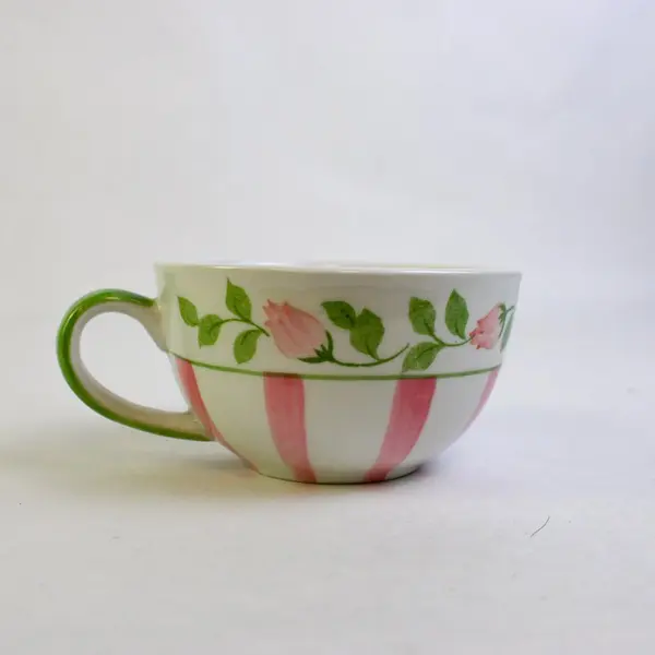Vintage Andrea by Sadek Pink Rosebud Porcelain Tea for One Teapot Mug Set