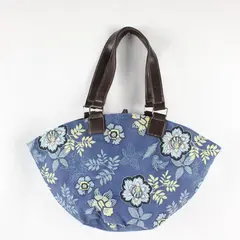 Target Floral Print Blue Canvas Shoulder Bag Purse