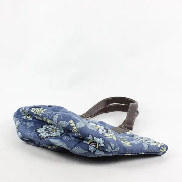 Target Floral Print Blue Canvas Shoulder Bag Purse