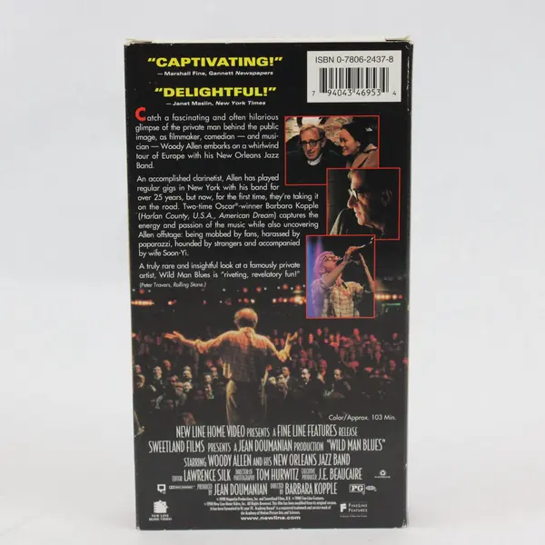 Wild Man Blues VHS Tape/Documentary 1998 Woody Allen #N4695V