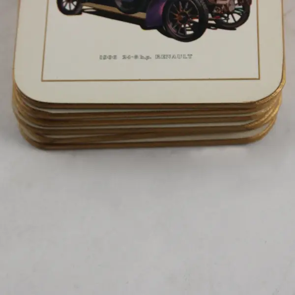 Win-El-Ware Set of 6 Vintage Car Coasters