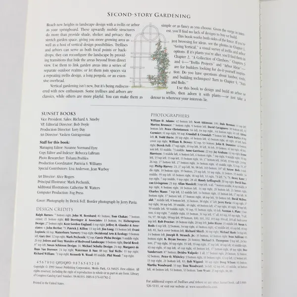 Sunset Trellises And Arbors 1999 Paperback Features Project Plans Tools PB
