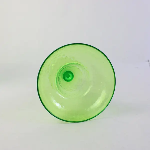 Lot of 2 Green Plastic Margarita Glasses Mismatched Pair