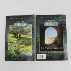 Lot of 2 Explore the Bible Adult Commentary PB Matthew 18-28 & 1 Corinthians