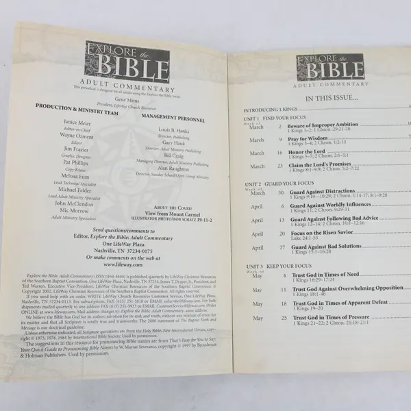 Explore the Bible 1 Kings Dr Luther M Dorr Adult Commentary PB Spring 2003