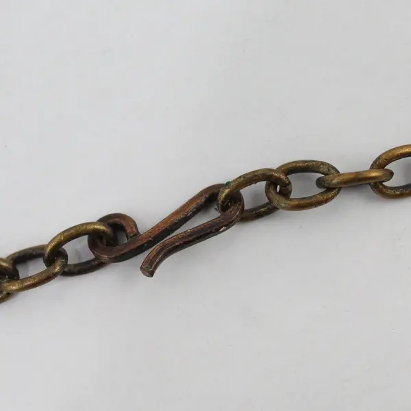 Vintage Brutalist Brass Choker Necklace 16"