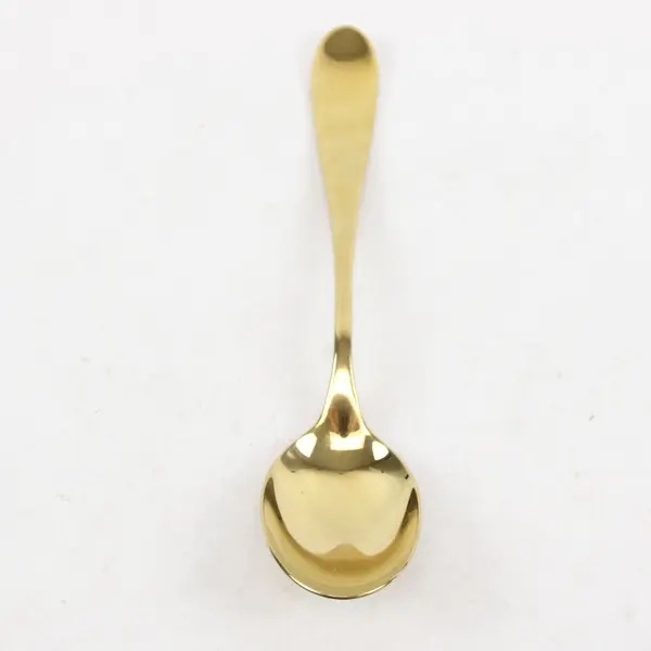 CARRS 18/10 Stainless Gold Tone Oval Soup Spoon 7.75in Engraved
