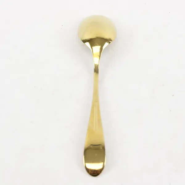 CARRS 18/10 Stainless Gold Tone Oval Soup Spoon 7.75in Engraved