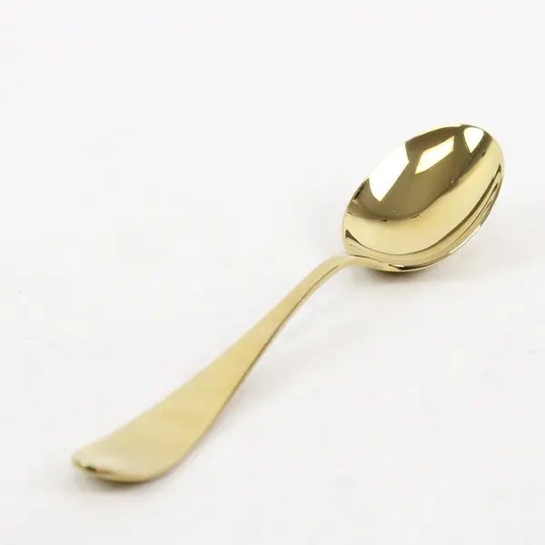CARRS 18/10 Stainless Gold Tone Oval Soup Spoon 7.75in Engraved