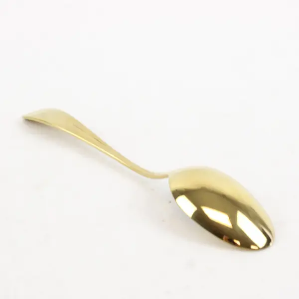 CARRS 18/10 Stainless Gold Tone Oval Soup Spoon 7.75in Engraved