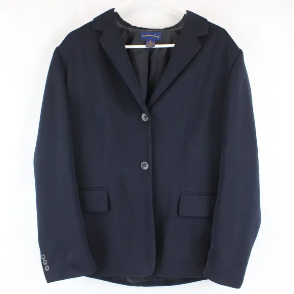 Charter Club Navy Blue 2-Button Blazer Jacket Womens Size 16 Office Wear