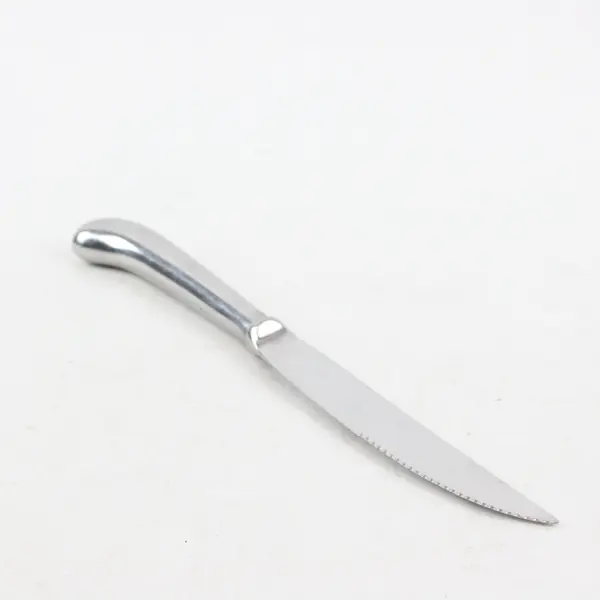 Stainless Steel Hollow Pistol Handle Serrated Steak Knife 9" Korea