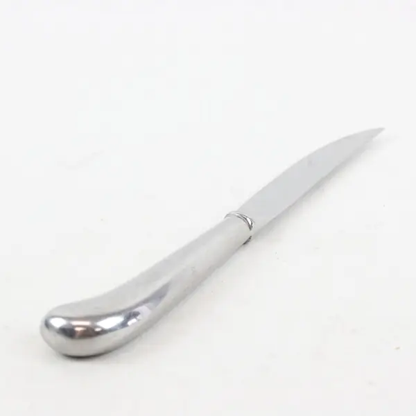 Stainless Steel Hollow Pistol Handle Serrated Steak Knife 9" Korea