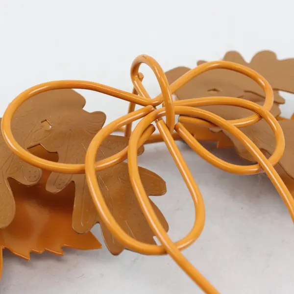 Midwest Importers 11.5in Metal Autumn Leaf Wreath Harvest Decor