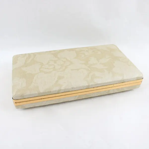 Mele Cream Off-White Clamshell Jewelry Box 8.5"