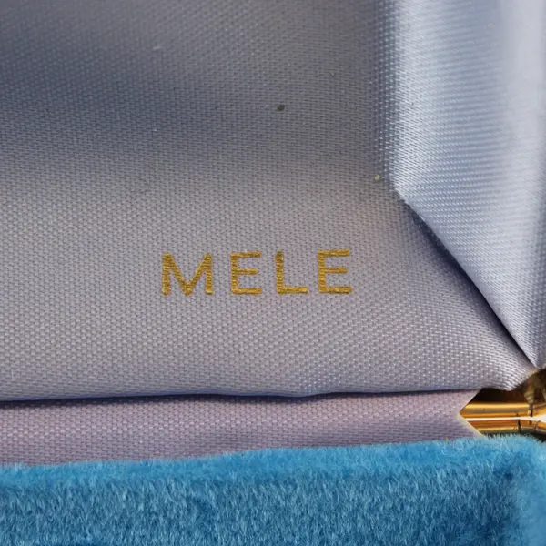 Mele Cream Off-White Clamshell Jewelry Box 8.5"
