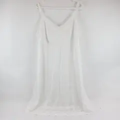Vintage White Nylon Slip Nightgown Dress Size 50 ILGWU