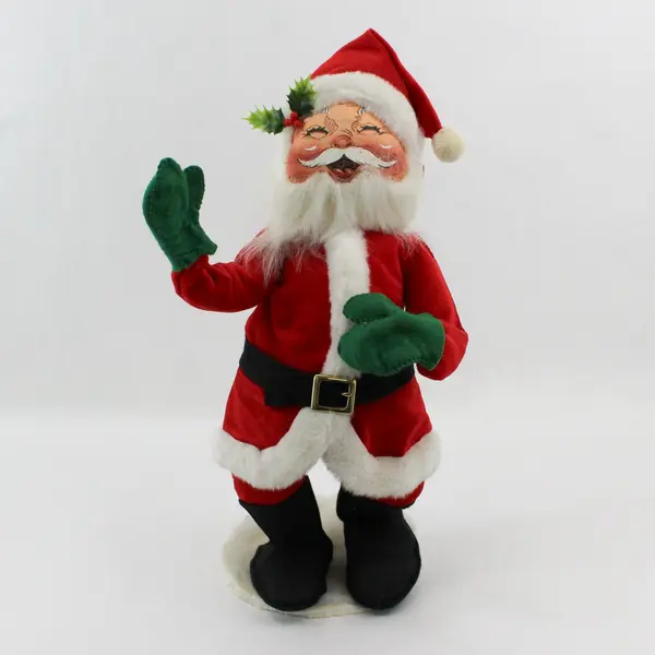 Annalee Standing Smiling Santa 19 Inches Eyes Closed