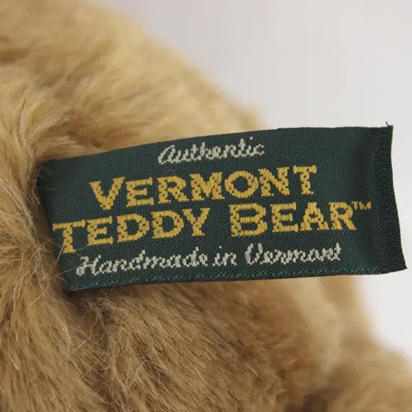 Vermont Teddy Bear Brown Jointed Pink Bow 16"