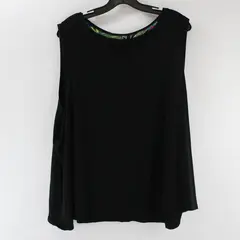 Cuddl Duds Solid Black Color Sleeveless Activewear Tank Top Women's Size 2X