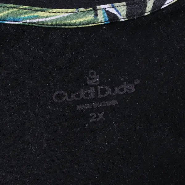Cuddl Duds Solid Black Color Sleeveless Activewear Tank Top Women's Size 2X